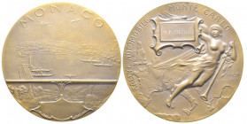 Louis II 1922-1949
Médaille en bronze, Rallye Automobile, AE 98.57 g. 62 mm par Szirmai
Conservation : Superbe. Livrée dans son coffret d'origine