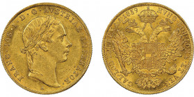 Franz Joseph I 1848-1916 
Ducat, Vienne, 1859 A, AU 3.48 g. Ref : Fr. 490, KM#2263
Conservation : NGC MS 61. Superbe