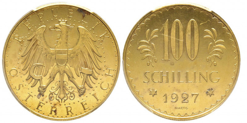 République 1918-
100 Schilling, 1927, AU 23.52 g. Ref : Fr. 520, KM#2842
Conserv...