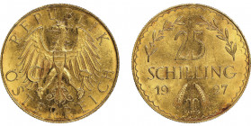 Republik, 1918-1938.
25 Schilling 1927, AU 5.81 g.
Ref : Fr. 521, KM#2841
Conservation : NGC MS64