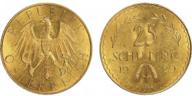 Republik, 1918-1938.
25 Schilling 1929, AU 5.81 g. 
Ref : Fr. 521, KM#2841
Conseervation : NGC MS64