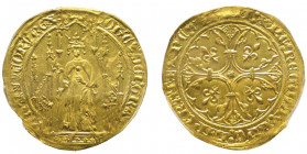 Jean II le Bon 1350-1364
Royal d'or, AU 3.79 g.
Ref : Dup. 293a, Fr. 278
Conservation : PCGS MS62