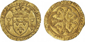 Louis XI 1461-1483
Écu d'or, Montpellier, AU 3.37 g.
Ref : Dup. 539, Fr. 312
Conservation : NGC MS 64