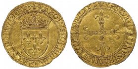 Charles VIII 1483-1498
Écu d'or, Paris, AU 3.44 g.
Ref : Dup. 575, Fr. 318
Conservation : NGC AU 55