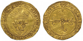 Charles VIII 1483-1498
Écu d'or, Poitiers, AU 3.25 g.
Ref : Dup. 575, Fr. 318
Conservation : NGC AU 58