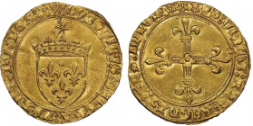 Louis XII 1498-1515
Écu d'or, Angers, AU 3.45 g. Ref : Dup. 647, Fr. 323 Conservation : NGC MS 62