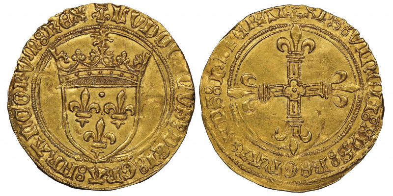 Louis XII 1498-1515
Écu d'or, Tournai, AU 3.43 g. Ref : Dup. 647, Fr.323 Conserv...