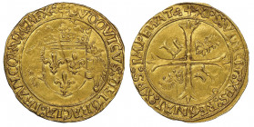 Louis XII 1498-1515
Écu d'or aux porcs-épics, point 12e, Lyon, AU 3.38 g. Ref : Dup. 655, Fr.325
Conservation : NGC MS 61. Rare