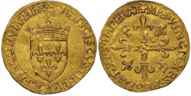 François Ier 1515-1547
Ecu d'or au soleil, 5e type, 3e émission, Paris, 1519, AU 3.39 g. Ref : Dup. 775, Fr. 347
Conservation : NGC MS 60