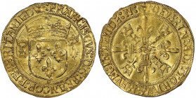 François Ier 1515-1547
Ecu d'or au soleil de Bretagne, N = Nantes, AU 3.41 g. 
Ref : Dup. 790, Fr. 364
Conservation : NGC MS 60. Superbe exemplaire