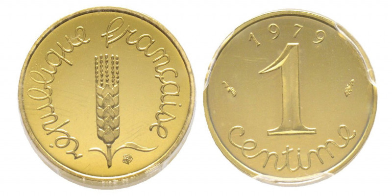 Piéfort or de 1 Centime Épi, 1979, AU 7.5 g. 920‰
Ref : GEM 4.P3, KM#P568
Cons...