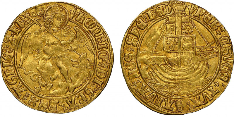 Henry VII 1485-1509
Angel, ND, Type V, AU 5.06 g.
Ref : Fr. 151, S. 2187
Conserv...