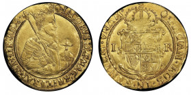 James I 1603-1625 
Unite, second coinage, London, 1605-1606 (rose), AU 10.05 g.
Ref : Fr. 234, S. 2619
Conservation : PCGS MS 62