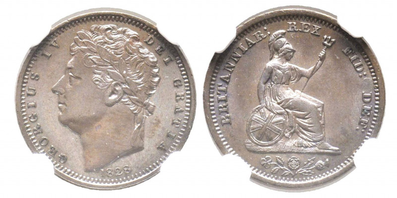 George IV 1820-1830 
1/2 Farthing 1828, Cu 
Ref : S.3826
Conservation : NGC MS 6...