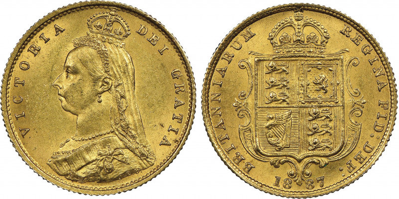 Victoria 1837-1901
Half Sovereign, London, 1887, AU 3.99 g. Ref : S. 3862 E
Cons...