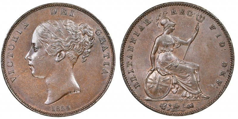 Victoria 1837-1901
Penny, 1854, Cu 18,98 g. Ref : S 3948
Conservation : NGC MS 6...