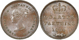 Victoria 1837-1901
1/4 Farthing, 1852, Cu 
Ref : S 3953
Conservation : NGC MS 65 BN