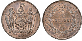 BRITISH COLONIES
Victoria 1837-1901
British Borneo
1 cent , 1891, Heaton , Nord Borneo Compagnie anglaise, Cu 9,15 g.29,3 mm
Ref : KM#19/2
Conservatio...