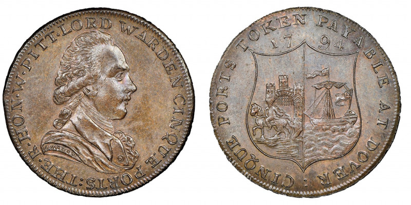 Kent, Dover 
1/2 Penny Token, 1794, Kent - Dover, AE
tranche : ON DEMAND IN LANC...