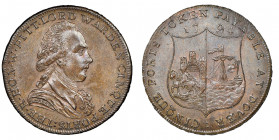 Kent, Dover 
1/2 Penny Token, 1794, Kent - Dover, AE
tranche : ON DEMAND IN LANCASTER
Ref : D&H 16a
Conservation : NGC MS 65 BN