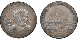 Middlesex Fowler's. 
Halfpenny Token, 1794, Middlesex - Fowler's, AE
tranche : PLAIN
Ref : D&H 306
Conservation : NGC XF 45 BN