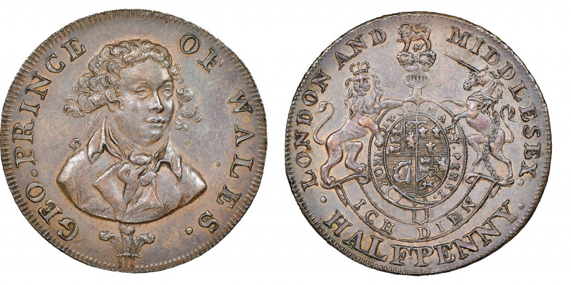 Middlesex 
Halfpenny Token, (1790'S), Brighton Camp, Middlesex-National Series, ...