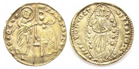Achaia
Roberto D'Angio, Tarente 1346-1364
Imitation d'un Zecchino, ND, or pâle 3.51 g.
Ref : Fr. 38a
Conservation : TTB/SUP