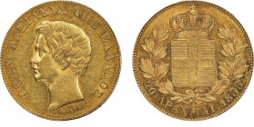 Otto 1832-1862
20 Drachmes, München, 1833, AU 6.45 g. 
Ref : Fr. 10
Conservation : NGC AU55. Très Rare