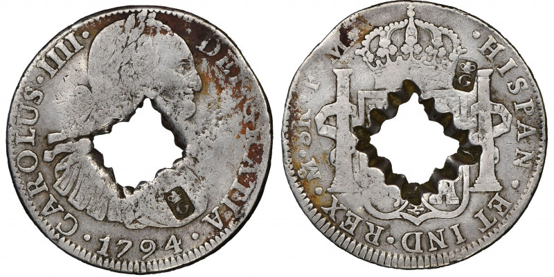 Guadalupe
British Occupation 1810-1816
9 Livres, 1811, sur 8 Reales Mexico 1794,...