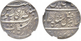 Comptoir Français de l'Inde
Shah Alam II 1173-1221 H (1759-1806)
Rupee, Arcate (Arcot), AH 1203//27, AG 11.3 g. 
Ref : KM# 15, Lec. 132
Conservation :...