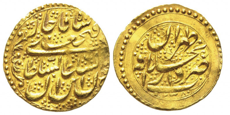 IRAN
Fath'Ali Shah, AH 1212-1250 (1797-1834)
Toman, AH 1235, 1820, AU 4.62 g.
Re...