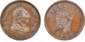 IRELAND
George III 1760-1820 
1/4 penny (farthing), 1806, Cu
Ref : Spink 6622 
Conservation : Superbe