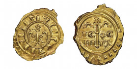 Brindisi
Federico II 1197-1250
Tari, AU 1.92 g.
Ref : MIR 259 (R3), Spahr 190.71-72
Conservation : NGC MS 66. FDC