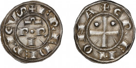 Cremona
Comune 1155-1330
Grosso da 6 denari Imperiali, AG 2.02 g.
Ref : MIR 288 (R), CNI 10/11
Conservation : NGC MS63. FDC. Rarissime dans cet état.