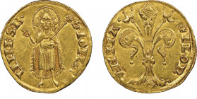 Firenze
Fiorino d'oro, II serie, nimbo perlato, post 1252, AU 3.52 g.
Ref : MIR 2 (R2), Fr. 275
Conservation : NGC AU 58