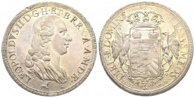 Firenze
Pietro Leopoldo I 1765-1790, Secondo Periodo
Scudo da 10 Paoli o Francescone, 1790, AG 27.29 g.
Ref : MIR 397 (R2), CNI 186, Pucci tipo XXIII
...