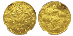 Leopoldo II di Lorena 1824-1859
Zecchino, 1832, AU
Ref : MIR 445/4, Fr. 345, Pag. 104
Conservation : NGC AU 58. Superbe