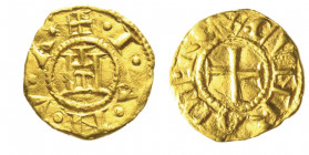 Genova
Repubblica 1139-1339
Quartarola, AU 0.87 g.
Ref : MIR 8/1 (R), Fr. 352, Lun. 8
Conservation : Superbe