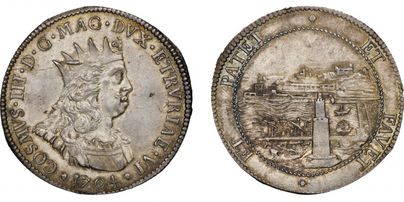 Livorno
Cosimo III 1670-1723 
Tollero, 1704, AG 
Ref : MIR 64/19 (R3), CNI 62/3
...