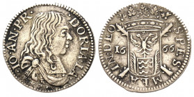 Loano
Giovanni Andrea III Doria 1654-1737
Luigino, Loano, 1666, AG 2.08 g.
Ref : MIR 408 (R5), Cammarano 168 (R4) Conservation : TTB-Sup. Rarissime