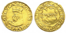 Repubblica, 1369-1799 
Scudo d'oro del Sole, Lucca, AU 3.38 g.
Ref : MIR 179/5, CNI 136, Fr. 490
Conservation : TTB