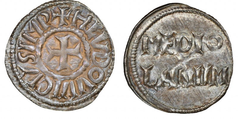 Milano
Ludovico il Pio imperatore e Re d'Italia, 814-840
Denaro, 819-822, AG 1.7...