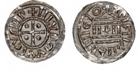 Ludovico II 844-875
Denaro, Milano, AG 1.79 g. 
Ref : MIR 9, MEC 1, 1007
Conservation : NGC MS64. Conservation exceptionnelle.