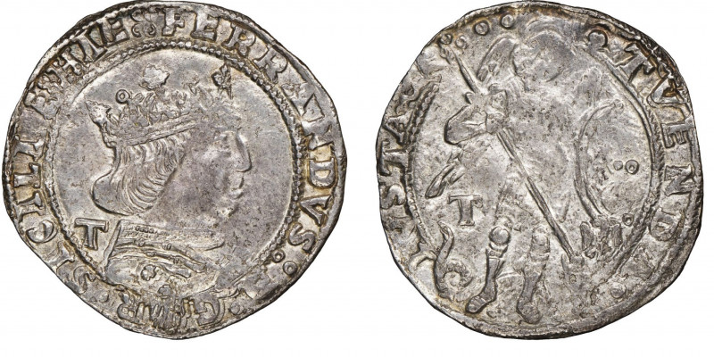 Fernando I d'Aragona (Ferrante) 1458-1494
Coronato, Napoli, AG 3.88 g.
Ref : MIR...