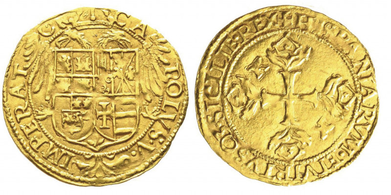 Carlo V 1516-1554
Scudo d'oro, Napoli, AU 3.36 g.
Ref : MIR 132, Pannuti Riccio ...
