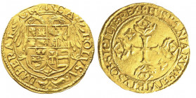 Carlo V 1516-1554
Scudo d'oro, Napoli, AU 3.36 g.
Ref : MIR 132, Pannuti Riccio 11, Fr. 835
Conservation : Superbe