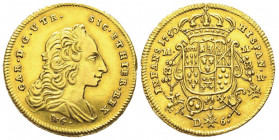 Carlo di Borbone 1734-1759
6 Ducati, Napoli, 1750, AU 8.81 g.
Ref : MIR 331, Pannuti Riccio 2, Fr. 843
Conservation : TTB+