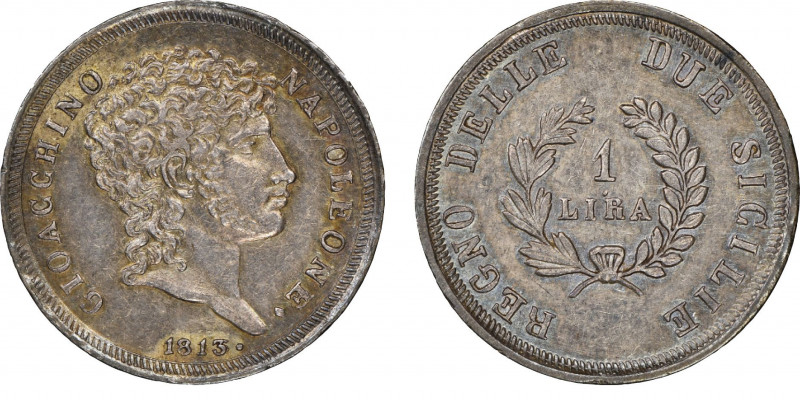 Napoli
Gioacchino Murat 1808-1815
Lira, Napoli, 1813, AG 5 g.
Ref : MIR 443/1, P...