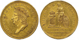 Ferdinando I 1816-1825
30 Ducati, Napoli, 1818, AU 37.79 g.
Ref : MIR 457, Pannuti-Riccio 1, Fr. 855 
Conservation : infimes rayures sinon Superbe