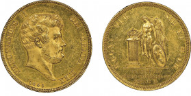 Ferdinando II di Borbone, 1830-1859
15 Ducati, Napoli, 1845, AU 18.93 g. Ref : MIR 491 (R2), Pannuti Riccio 18, Fr. 856 Conservation : NGC MS 62. Rare